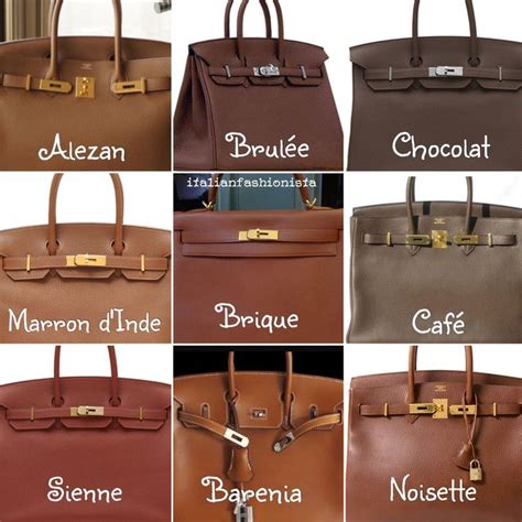 hermes leather bag colors